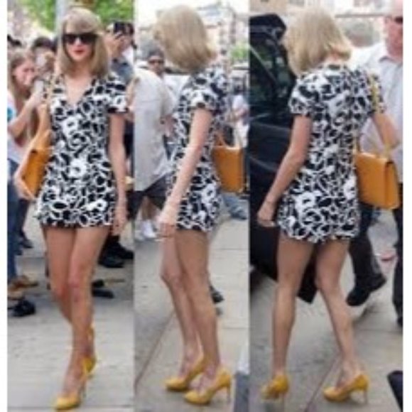 Gucci Suede Mustard Yellow Round Toe Pump Heels, Taylor Swift Favorite, Sz 8.5 - Picture 2 of 14